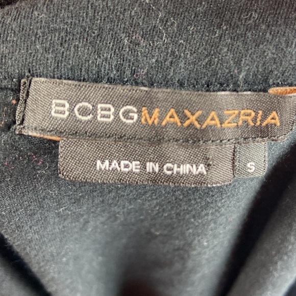 BCBG Max Azria 100% Cotton Black Tunic with Embroidered White Flower Detail - Picture 9 of 9